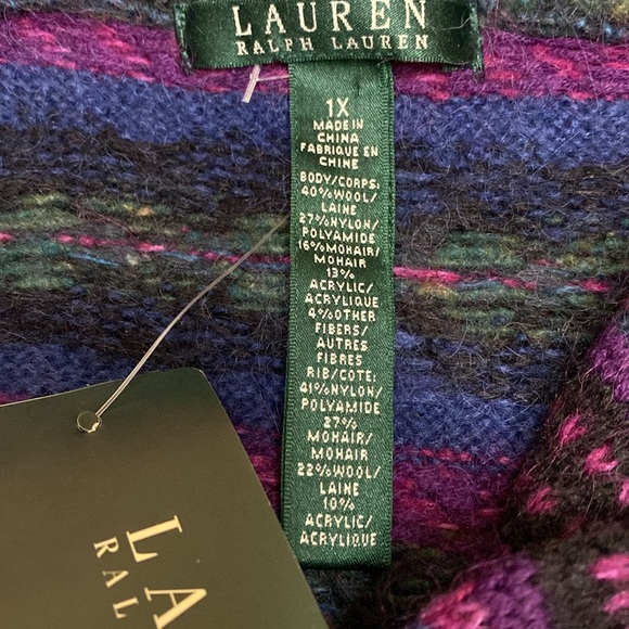 Ralph Lauren Aztec Fair Isle Shawl Collar Mid Length Cardigan Sweater - Picture 5 of 10